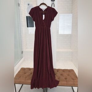 Baltic Born Deep Burgundy Maxi Dress